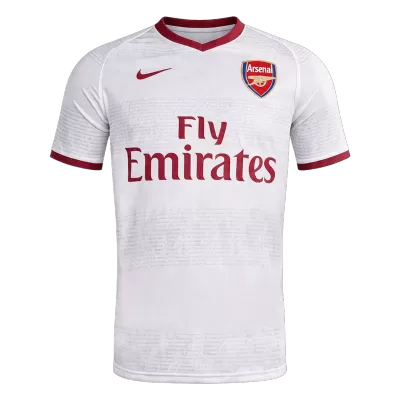 Men Retro Fan Version 2007/08 Arsenal Away Soccer Jersey White - bestfootballkits