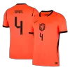 VIRGIL #4 Netherlands Home Soccer Jersey World Cup 2026 Orange - bestfootballkits