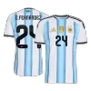 E. FERNÁNDEZ #24 Argentina Soccer Home Jersey 2026 Blue&White - bestfootballkits