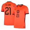 F.DE JONG #21 Netherlands Home Soccer Jersey World Cup 2026 Orange - bestfootballkits