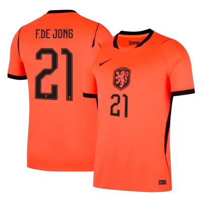 F.DE JONG #21 Netherlands Home Soccer Jersey World Cup 2026 Orange - bestfootballkits