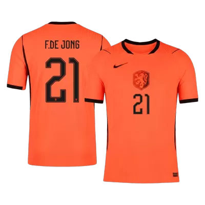 F.DE JONG #21 Netherlands Soccer Home Jersey 2026 Orange - bestfootballkits