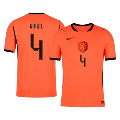 VIRGIL #4 Netherlands Soccer Home Jersey 2026 Orange - bestfootballkits