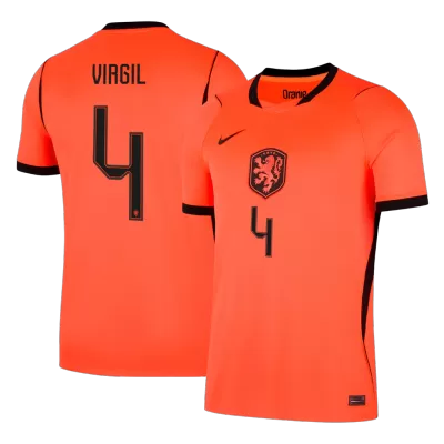 VIRGIL #4 Netherlands Home Soccer Jersey World Cup 2026 Orange - bestfootballkits
