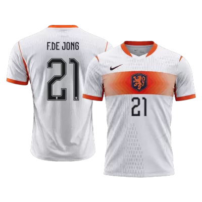 F.DE JONG #21 Netherlands Soccer Away Jersey 2026 White - bestfootballkits