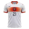 F.DE JONG #21 Netherlands Soccer Away Jersey 2026 White - bestfootballkits