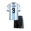 Argentina J.ÁLVAREZ #9 Home Kid's2026 Blue&White - bestfootballkits
