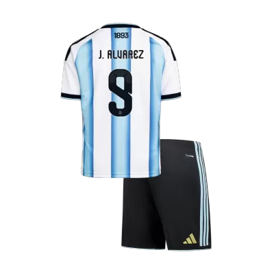 Argentina J.ÁLVAREZ #9 Home Kid's2026 Blue&White - bestfootballkits