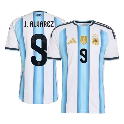 J.ÁLVAREZ #9 Argentina Home Soccer Jersey World Cup 2026 Blue&White - bestfootballkits