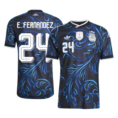 E. FERNÁNDEZ #24 Argentina Soccer Away Jersey 2026 Black - bestfootballkits