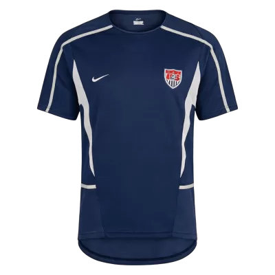 Men Retro Fan Version USA Away Soccer Jersey World Cup 2002 Navy - bestfootballkits
