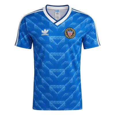 Men Retro Fan Version USA Away Soccer Jersey 1988 Blue - bestfootballkits