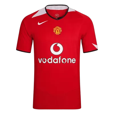 Men Retro Fan Version Manchester United Home Soccer Jersey 2004/06 Red - bestfootballkits