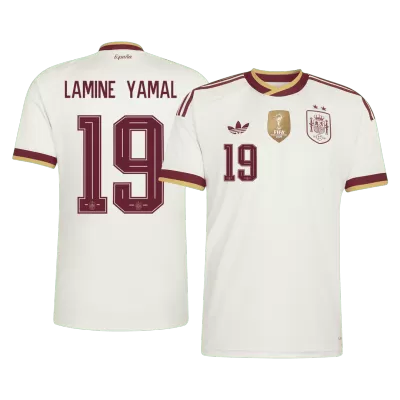 LAMINE YAMAL #19 Spain Champion Edition Away Soccer Jersey World Cup 2026 White - bestfootballkits