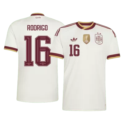 RODRIGO #16 Spain Champion Edition Away Soccer Jersey World Cup 2026 White - bestfootballkits