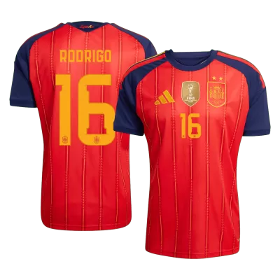 RODRIGO #16 Spain Soccer Home Jersey 2026 Red - bestfootballkits