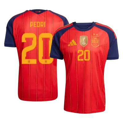 PEDRI #20 Spain Champion Edition Home Soccer Jersey World Cup 2026 Red - bestfootballkits