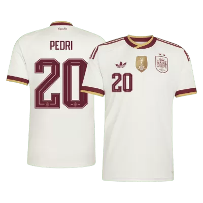 PEDRI #20 Spain Champion Edition Away Soccer Jersey World Cup 2026 White - bestfootballkits