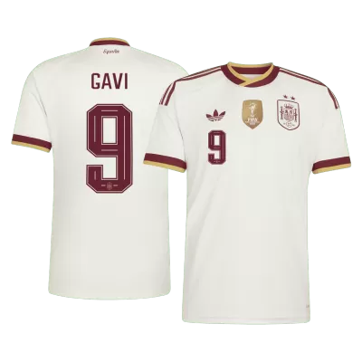 GAVI #9 Spain Champion Edition Away Soccer Jersey World Cup 2026 White - bestfootballkits