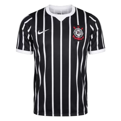 Corinthians Away Soccer Jersey 2026/27 Black White Stripe - bestfootballkits