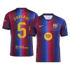CUBARSÍ #5 Men Fan 26/27 Barcelona Home Soccer Jersey Short Sleeve Blue&Garnet - bestfootballkits