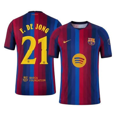 F. DE JONG #21 Barcelona Soccer Home Jersey 2026/27 Red&Blue - bestfootballkits