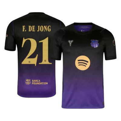 F. DE JONG #21 Barcelona x Kobe Bryant Away Soccer Jersey 2026/27 Black/Purple- UCL - bestfootballkits