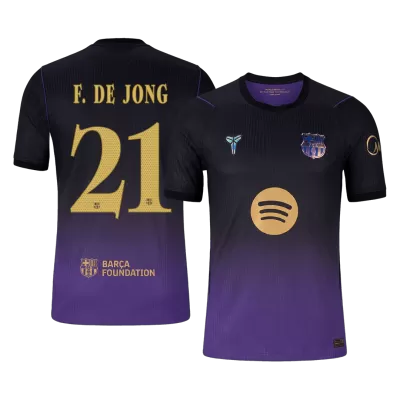 F. DE JONG #21 Barcelona Soccer Away Jersey 2026/27 Black/Purple - bestfootballkits