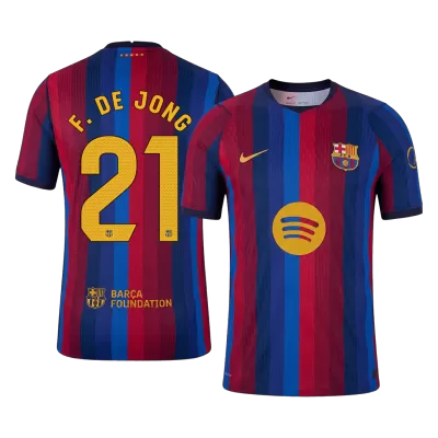 F. DE JONG #21 Barcelona Soccer Home Jersey 2026/27 Red&Blue - bestfootballkits