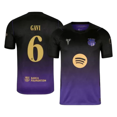GAVI #6 Barcelona x Kobe Bryant Away Soccer Jersey 2026/27 Black/Purple- UCL - bestfootballkits