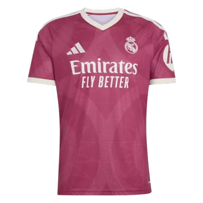 Men Fan 26/27 Real Mardid Third Soccer Jersey Short Sleeve Red - bestfootballkits