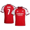 SAKA #7 Arsenal Home Soccer Jersey 26/27 Red- UCL - bestfootballkits