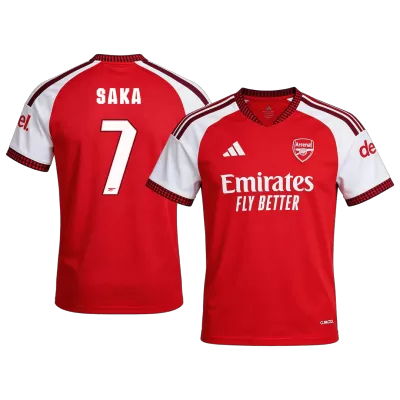 SAKA #7 Arsenal Home Soccer Jersey 26/27 Red- UCL - bestfootballkits