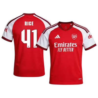 RICE #41 Arsenal Home Soccer Jersey 26/27 Red- UCL - bestfootballkits