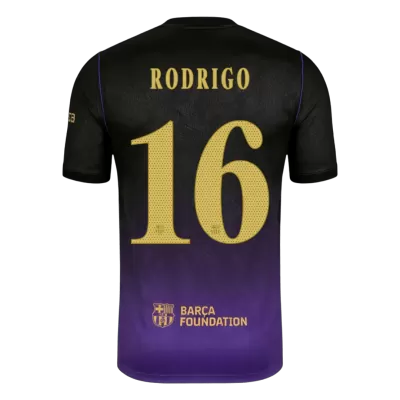 RODRIGO #16 Barcelona x Kobe Bryant Away Soccer Jersey 2026/27 Black/Purple- UCL - bestfootballkits