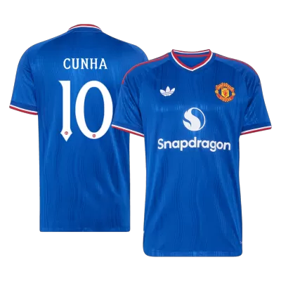 CUNHA #10 Manchester United Soccer Away Jersey 2026/27 Blue - bestfootballkits