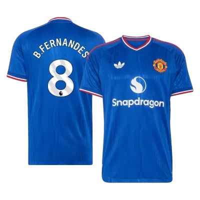 B. FERNANDES #8 Manchester United Soccer Away Jersey 2026/27 Blue - bestfootballkits