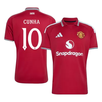 CUNHA #10 Manchester United Home Soccer Jersey 26/27 Red - UCL - bestfootballkits