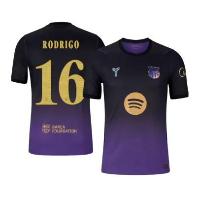 RODRIGO #16 Barcelona Soccer Away Jersey 2026/27 Black/Purple - bestfootballkits
