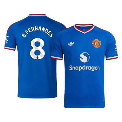 B. FERNANDES #8 Manchester United Away Soccer Jersey 2026/27 Blue - bestfootballkits