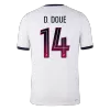 D. DOUÉ #14 PSG Soccer Away Jersey 2026/27 White - bestfootballkits