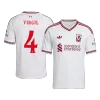 VIRGIL #4 Liverpool Away Soccer Jersey 2026/27 White - UCL - bestfootballkits