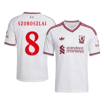 SZOBOSZLAI #8 Liverpool Away Soccer Jersey 2026/27 White - UCL - bestfootballkits
