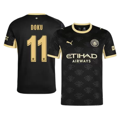 DOKU #11 Manchester City Away Soccer Jersey 2026/27 Black - UCL - bestfootballkits