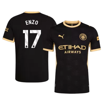 ENZO #17 Manchester City Soccer Away Jersey 2026/27 Black - bestfootballkits