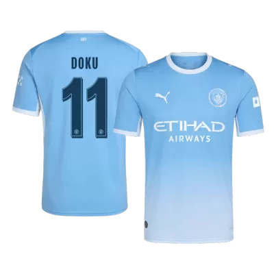 DOKU #11 Manchester City Home Soccer Jersey 26/27 Blue - UCL - bestfootballkits
