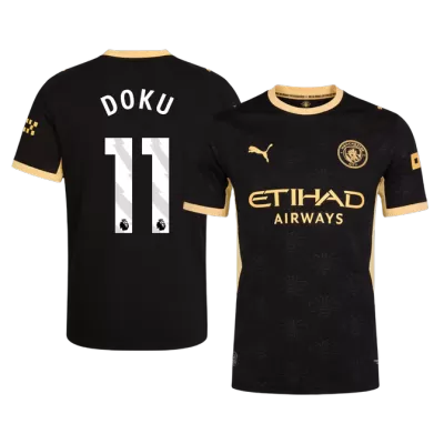 DOKU #11 Manchester City Soccer Away Jersey 2026/27 Black - bestfootballkits