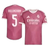 BELLINGHAM #5 Real Madrid Soccer Third Away Jersey 2026/27 Pink - bestfootballkits
