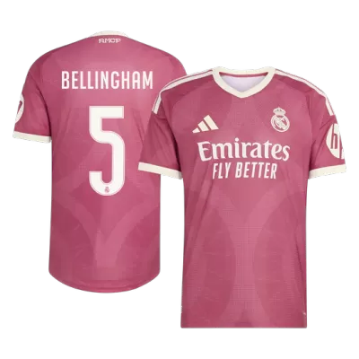 BELLINGHAM #5 Real Madrid Soccer Third Away Jersey 2026/27 Pink - bestfootballkits