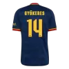 GYÖKERES #14 Arsenal Away Soccer Jersey 2026/27 Royal Blue - UCL - bestfootballkits